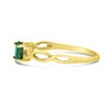 10k Yellow Gold Oval Emerald Ring (Size 6.5)