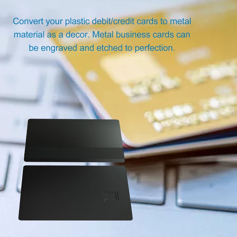 Metal Business Card Brass Matte Black Blank DIY Metal Credit