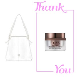 Hera Beach Bag + Hera Age Away Aesthetic BX83 Cream 25ml Set / 헤라 비치백+헤라 에이지 어웨이 에스테틱 BX83 크림 25ml 세트