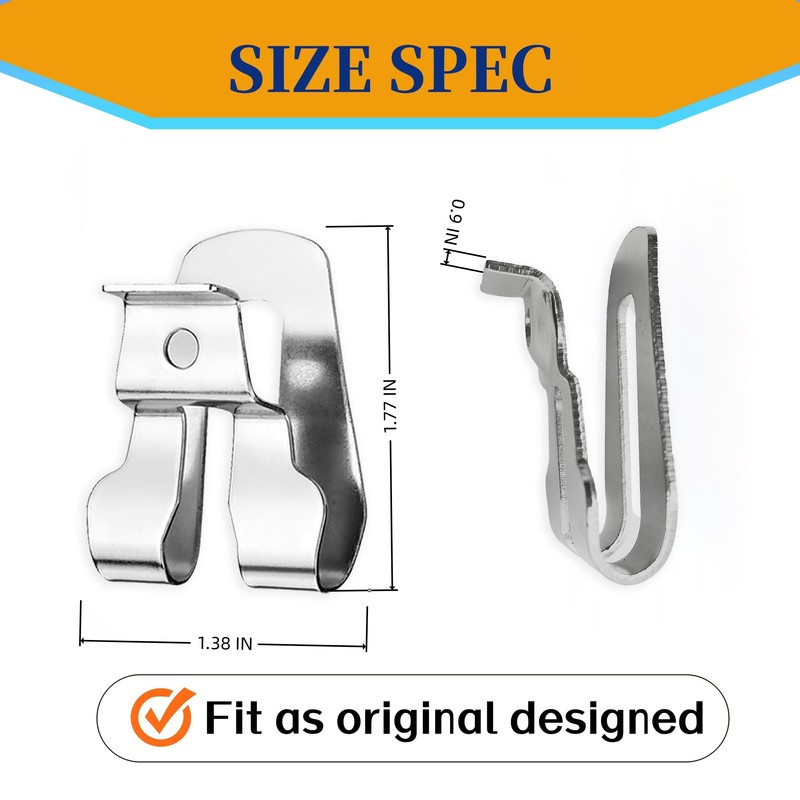 10-Pack Belt Clip with Screws, Replacement for Ryobi 633586002 and