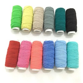 FQTANJU 12 Pcs Round Shirring Elastic Craft cord