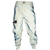 LZLRUN Men Rave Reflective Pants Breathable Zipper Fluorescent Trousers Casual