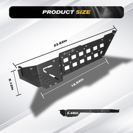 MusixiA 2PCS Front Door Storage Pockets Fit for Wrangler JL JLU 2018-2024 & Gladiator JT 2020-2024 2/4 Doors Steel Side Door Organizer Box Molle Panel (Not for Power Seats)