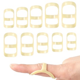 Bekecidi Pack of 10 Oval Finger Splint Trigger Finger Splint Finger Support 10 Sizes Finger Stretcher Clamp Portable Clamp Support for Finger Stiffness Finger Joint Protection