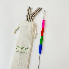 Stainless Steel Straws, 4pcs 12" Ultra Long 0.3" Wide Reusable Metal Drinking Straws with Cleaning Brush for 40oz Tall Tumblers