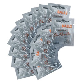 Fresh Balls On-The-Go Anti Chafing Lotion, 0.07oz Travel Size (15 Pack) Ball Deodorant for Men and Soothing Chafing Cream to Powder Hygiene for Groin Area by Fresh Body