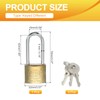 PATIKIL Stainless Steel Padlocks 3", 1 Pcs Keyed Different Long