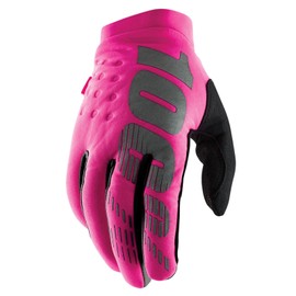 1 Brisker Women's Gloves Neon Pink/Black – L