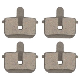 Gogogmee Bike Brake Pads 2 Pairs Bicycle Disc Brake Pads Replacement for Mountain Bikes Electric Scooters and E-Bikes Semi-Metallic Quiet Braking Wet Condition Performance