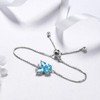 Aurora Tears 925 Sterling Silver Butterfly Bracelet, Butterflies March-Aquamarine Birthstone