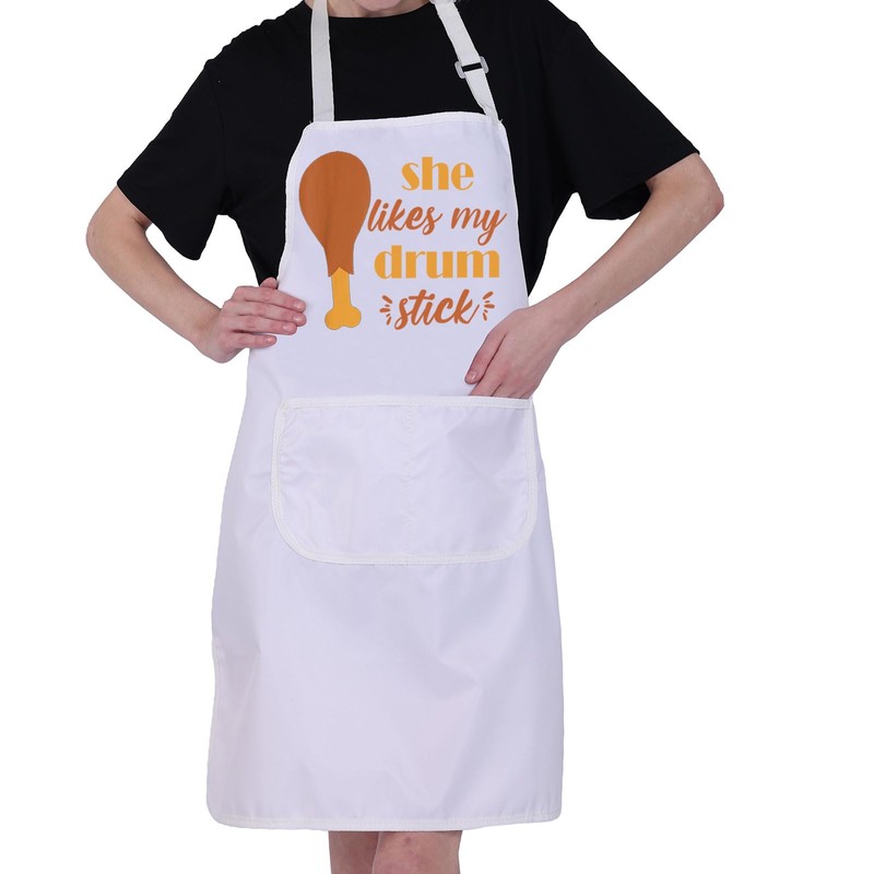 BNQL Thanksgiving Couples Apron Turkey Breast Drum Stick Apron Fall