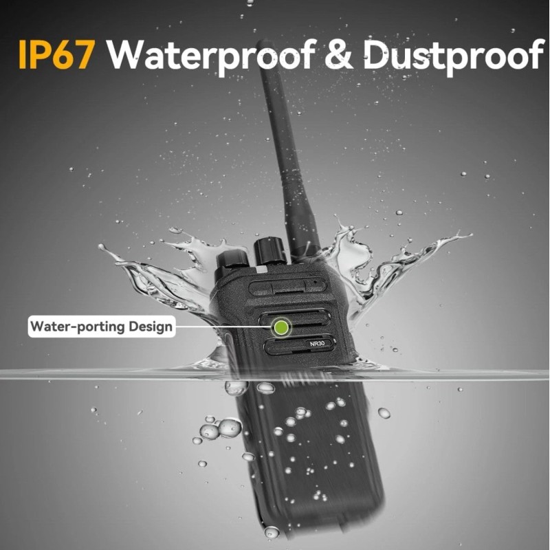 Retevis NR30S Long Range Noise Reduction GMRS IP67 Two Way