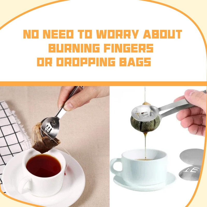4Pcs Tea Bag Squeezer Stainless Steel Tea Bag Squeezer Teabag