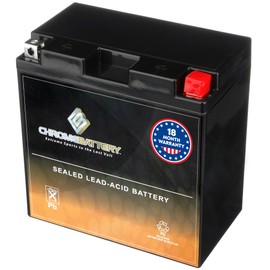 Chrome Battery YB16CL-B Battery - Rechargeable, High Performance Power Sports, Factory Sealed, Durable, 240 CCA, Black