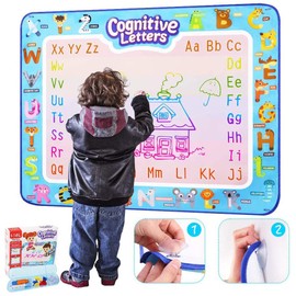 Aqua Magic Doodle Mat 40x 32 inches,Large Water Drawing Doodling Mat Coloring Mat Educational Gifts Toys for Kids Toddlers Boys Girls,Ages 3 4 5 6 7 8 Year Old