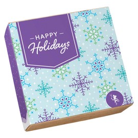 Fairytale Brownies Happy Holidays Magic Morsel 24 Individually Wrapped Gourmet Chocolate Food Gift Basket - 1.5 Inch x 1.5 Inch Bite-Size Brownies - 24 Pieces - Item CH424