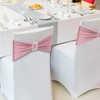 Joccun 60 PCS Spandex Chair Sashes Bows Stretch Chair Cover