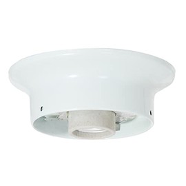 B&P Lamp® 5 Inch Diameter, 3-1/4 Inch Fitter, Wired Ceiling Pan Kit, White Gloss Finish