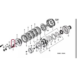 HONDA TRX 125M, 200SX, 200D, 200 FAT CAT, RECON, 250EX, 250X CLUTCH HUB LOCK NUT