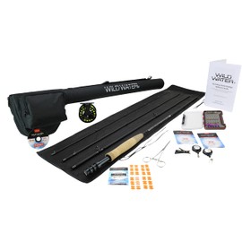Wild Water Fly Fishing Complete Deluxe 3 Weight 10 Foot 4-Piece Euro Nymphing Kit Rod and Reel Package Combo with Die Cast Aluminum Fly Reel