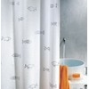 Spirella Kos Metallic Effect Polyester Shower Curtain, 240 x 180