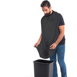 Ezonedeal Beard Bib Beard Apron - Beard Hair Catcher For Men Shaving & Trimming - Grooming Apron Bib with Suction Cups