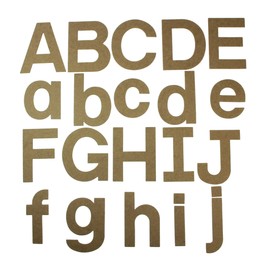 4" Block Font uppercase or lowercase chipboard alphabet [Choose case, numbers, thickness]