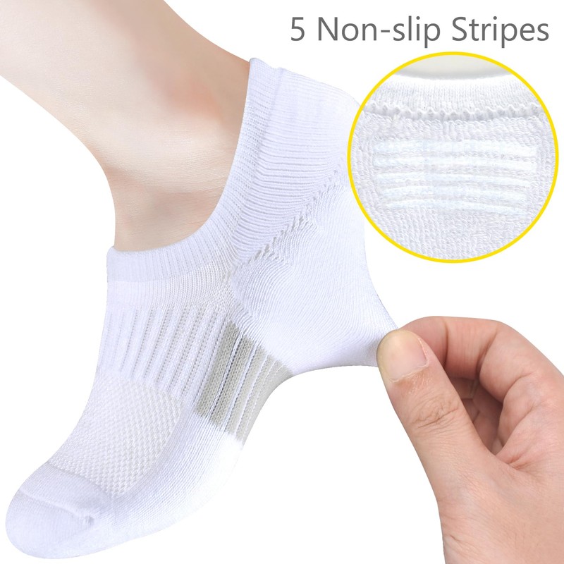 LO SHOKIM No Show Socks Womens Cushioned Athletic Ankle Socks