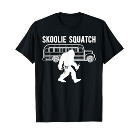 Sasquatch Skoolie Cryptid Bigfoot Converted School Bus T-Shirt
