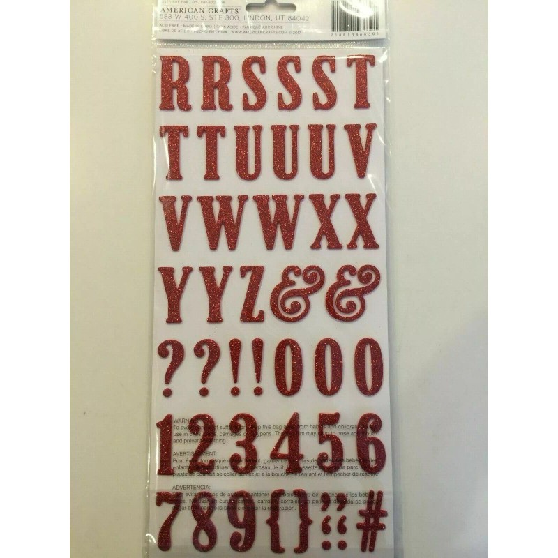 American Crafts Alpha Foam sticker bundle new