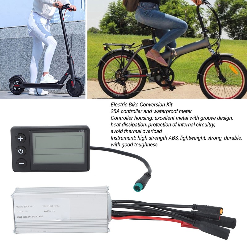 Electric Bike Conversion Kit 25A Controller Waterproof Instrument Control Panel