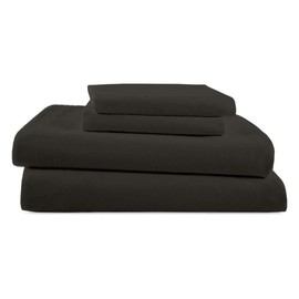 RV Queen Sheets (60 x 80) - Dark Grey Solid, 4 Piece Camper Sheet Set, 100% Egyption Cotton, 8 Inch Deep Pocket Fitted Sheet with Elastic All Around, Soft & Luxurious, Hotel Quality Sheets