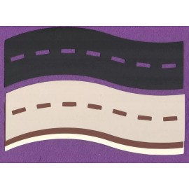 Unbranded ROAD long travel die cuts scrapbook cards