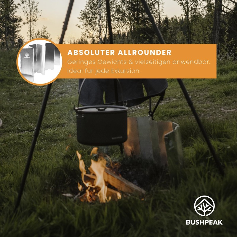 Bushpeak Wind Protection Gas Stove Foldable Camping Stove Wind Protection