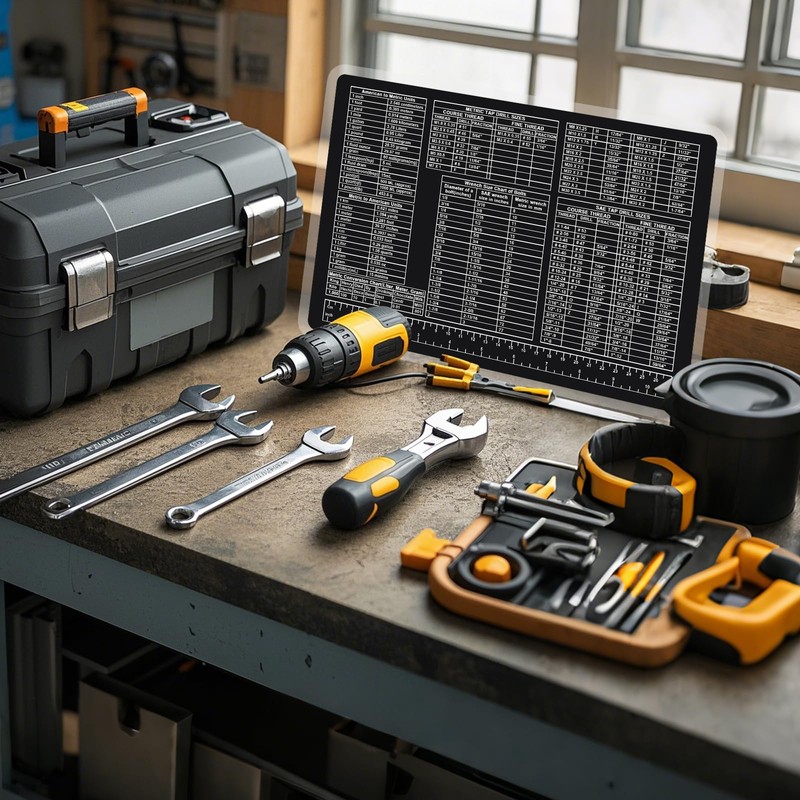 NELOMO 11.8” X 7.9” Toolbox Reference Card Toolbox Accessories Conversion