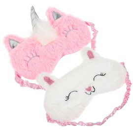 Beavorty 2pcs Eye Mask Facial Mask Night Mask Sleep Masks for Women Eye Sleep Mask for Women Sleeping Mask Eye Covers for Sleeping Sleep Mask Cute Alpaca 3d To Sleep Plush