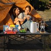Audoyon Folding Camping Table, Outdoor Roll-up Table Height Adjustable &
