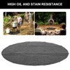 36in Round Shape Gary Barbecue Mat Oil Resistant BBQ Floor