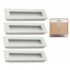 Dreneco 4pcs Aluminium Alloy Recessed Handle Sliding Door Cupboard Wardrobe