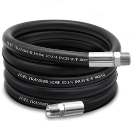 Ruikarhop 3/4" Fuel Transfer Hose 10FT,Farm Pump Hose with Male NPT Fittings for Gasoline,Diesel,Biodiesel