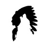 Bargain Max Decals Indian Chief Wolf Silhouette Decal Notebook Car