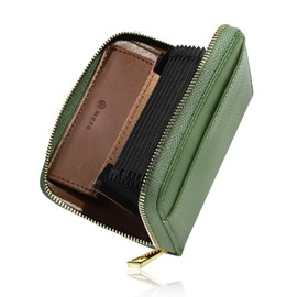 Mura Men's Credit Card Case, Card Slots, Coin Case, Chabara Wallet, green