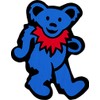 Dancing Bear - Blue with Red Necklace - Bumper Sticker