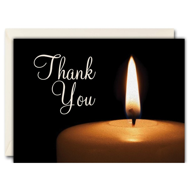 Funeral Sympathy Bereavement Thank You Cards With Envelopes (25, Religious)