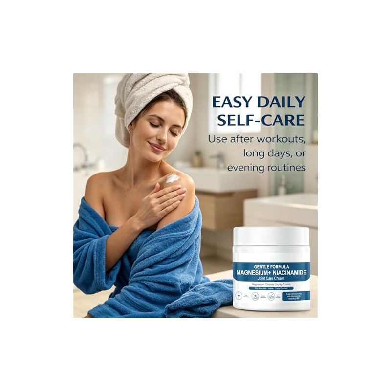 Magnesium Niacinamide Relief Cream,Topical Cooling Magnesium Cream for Joint, Leg,