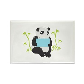 CafePress Sitting Panda Bear Animal Magnets Rectangle Magnet (100 pack)