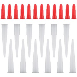 WHYHKJ 12Sets Caulk Extension Nozzle Caulk Saving Cap Sealer Saver Caulking Nozzle Tip Caulk Gun Replacement Applicator Extension Tool Supplies