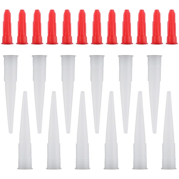 WHYHKJ 12Sets Caulk Extension Nozzle Caulk Saving Cap Sealer Saver