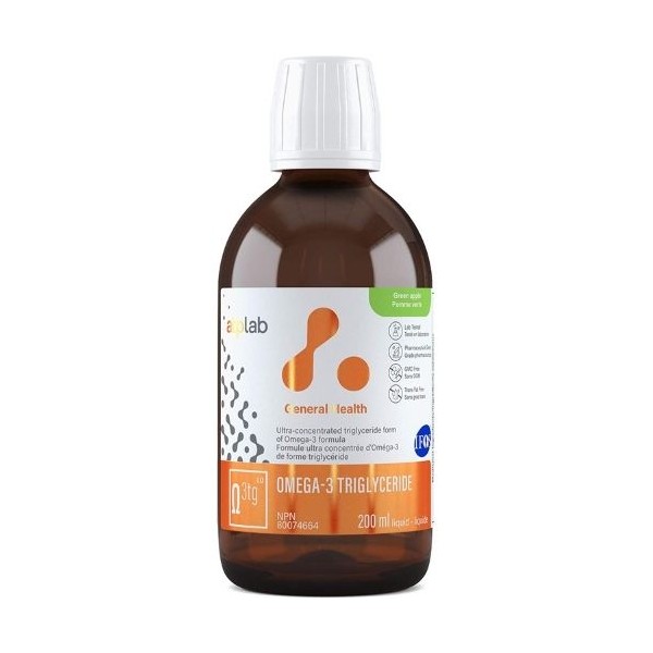 ATP Lab Omega 3 TG liquid (200ml), Green Apple