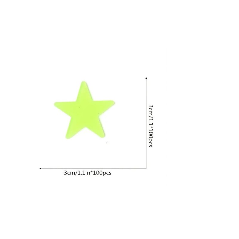 Glow in The Dark Stars (100 Pack) (Green)